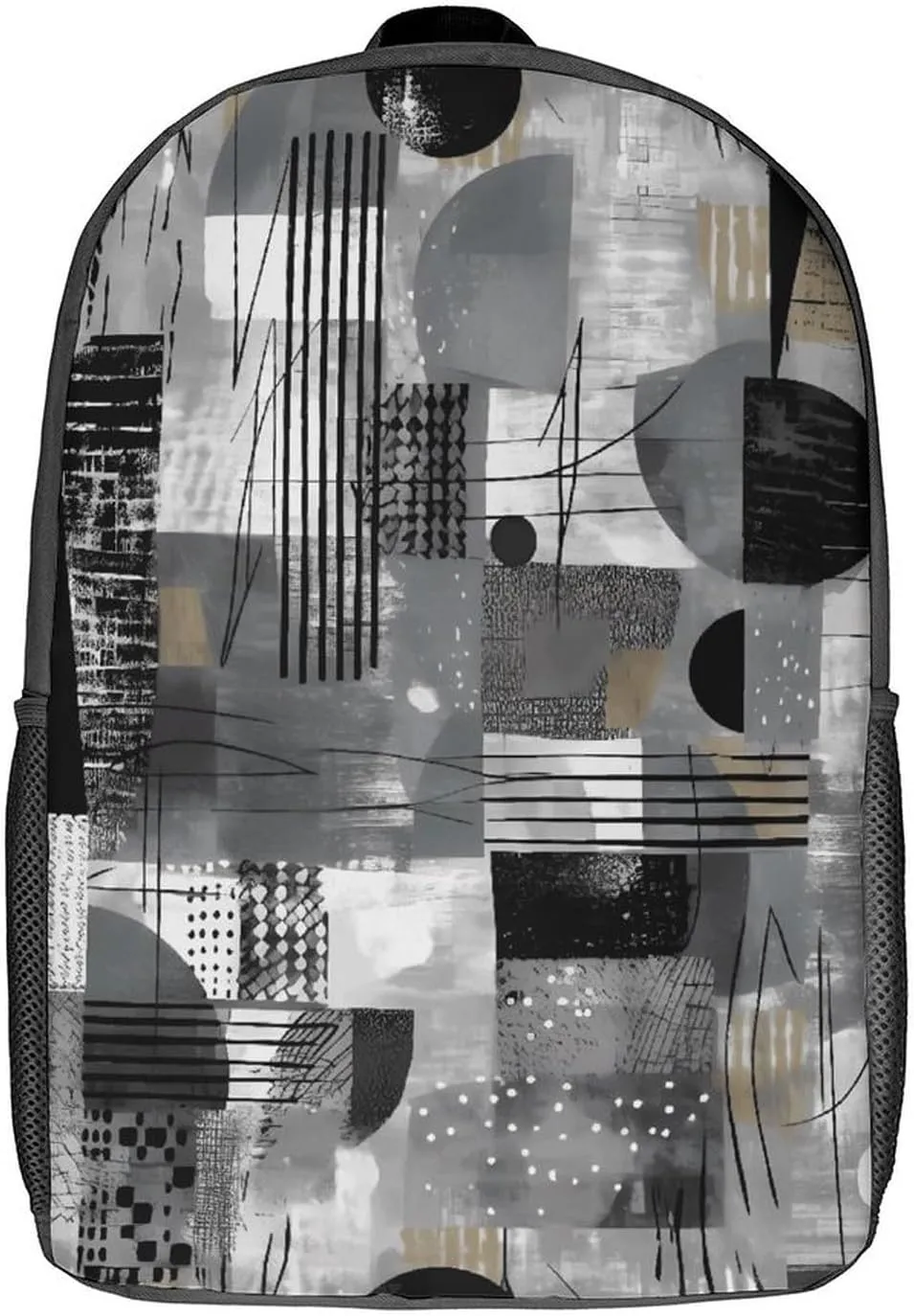 Travel Backpack for Men Women Daypack Black And White Pattern Laptop Backpack Computer Bag Business Work Bag for Work