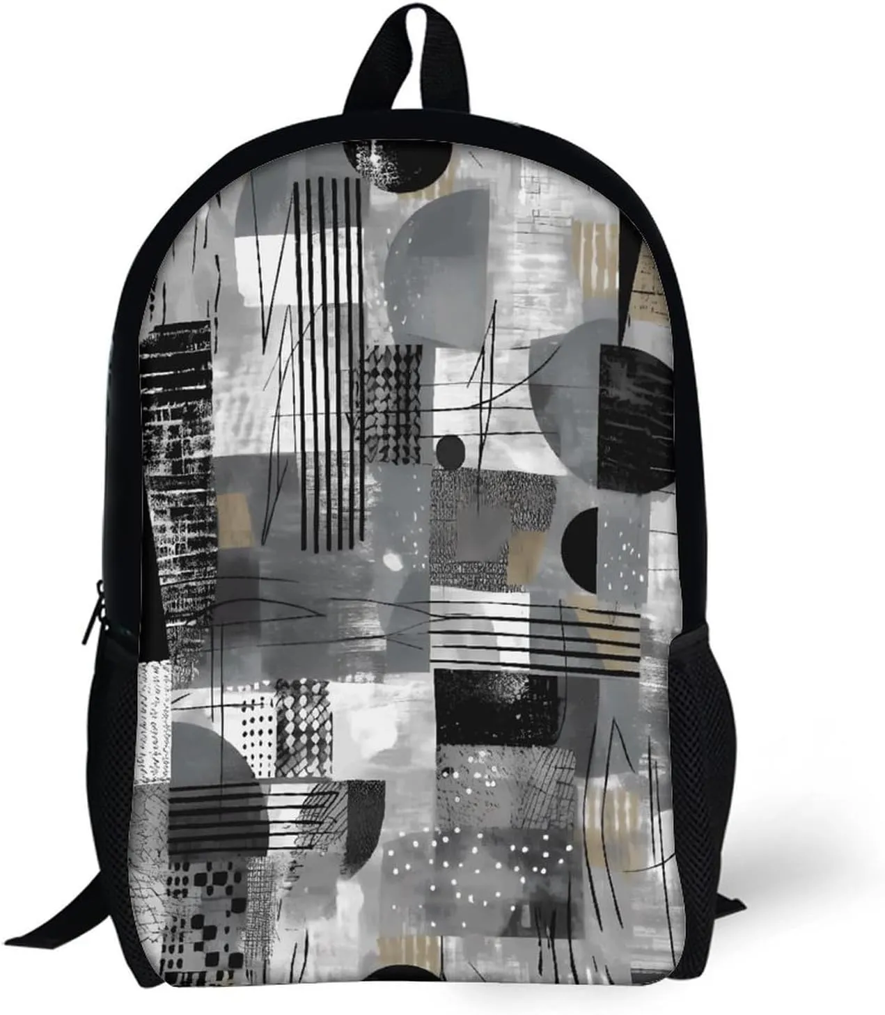 Travel Backpack for Men Women Daypack Black And White Pattern Laptop Backpack Computer Bag Business Work Bag for Work
