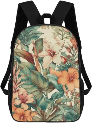 Travel Backpack for Men Women Daypack Botanical Watercolor Painting Laptop Backpack Computer Bag Business Work Bag for Work