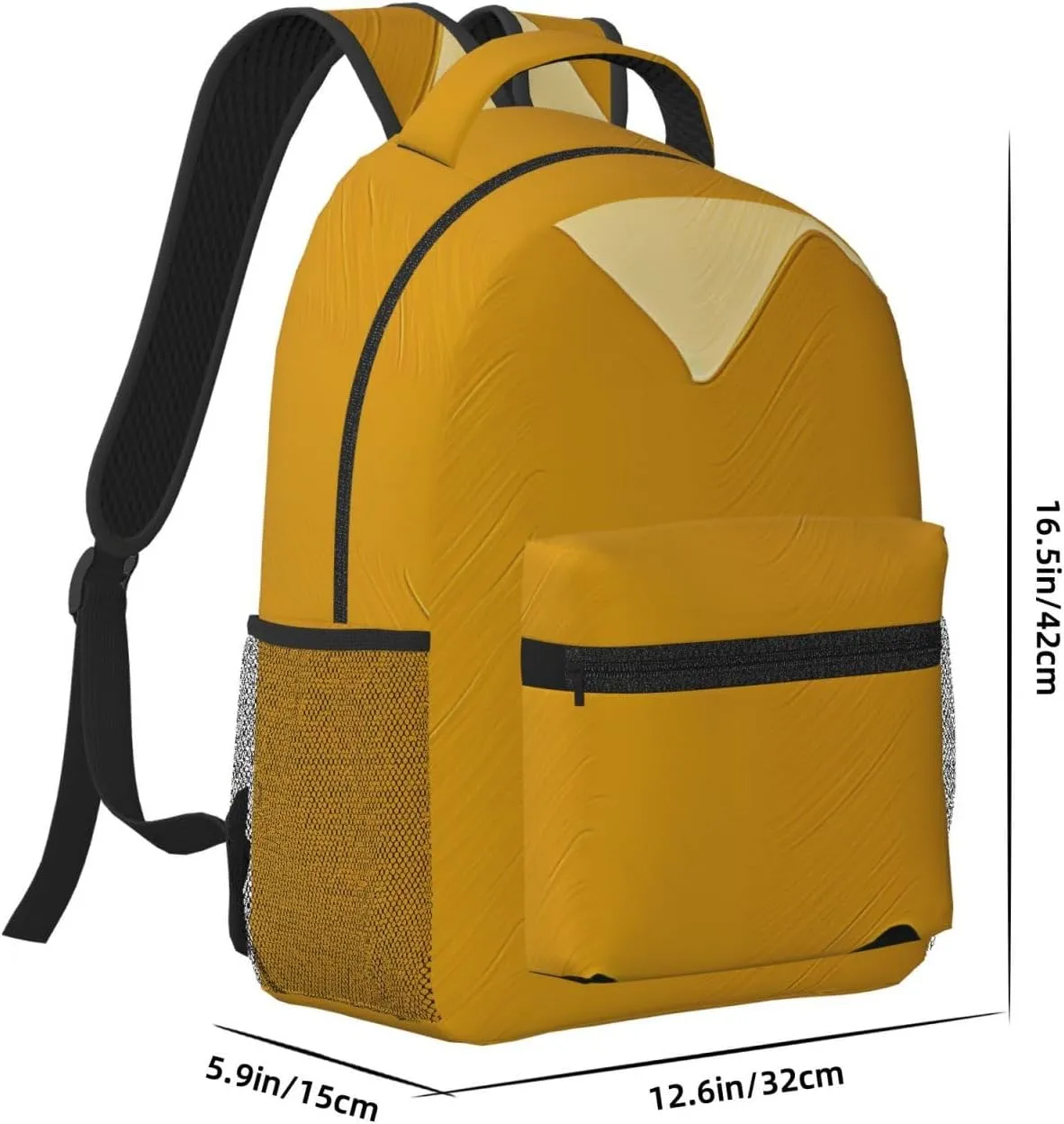 Travel Backpack for Women Carry on Backpack Mustard Yellow and Black Lightweight Laptop Backpack for Men