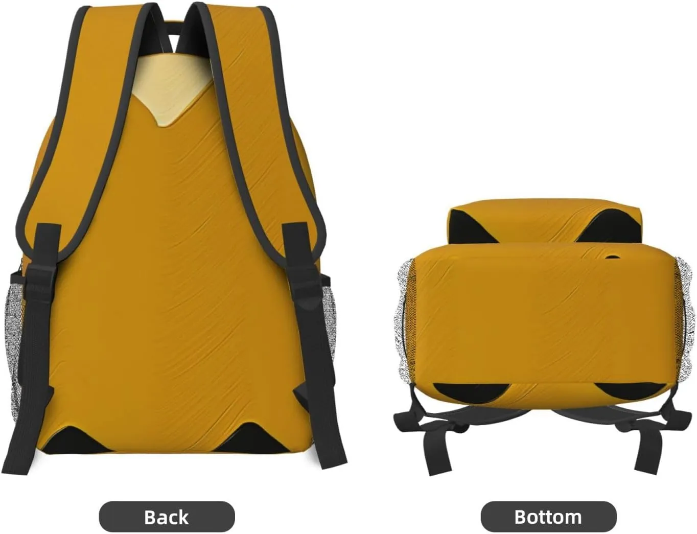 Travel Backpack for Women Carry on Backpack Mustard Yellow and Black Lightweight Laptop Backpack for Men