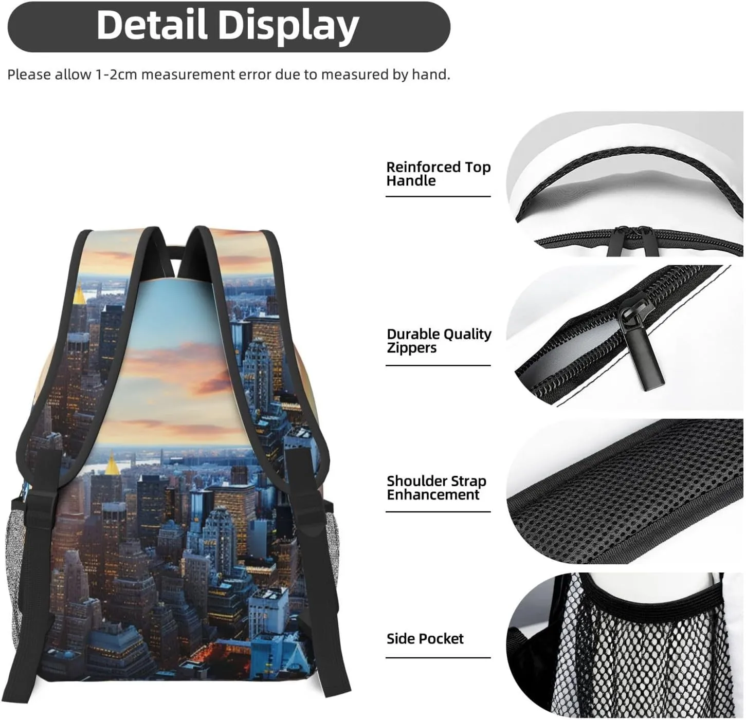 Travel Backpack for Women Carry on Backpack New York City Skyline Lightweight Laptop Backpack for Men