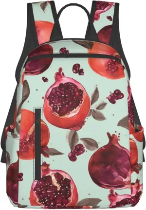 Travel Backpack Pomegranate Pattern Laptop Backpack Lightweight Computer Bag Gift for Women Men Hiking Daypack