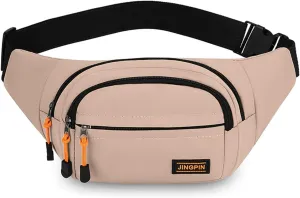 Travel bag, travel waist bag, waterproof Oxford cloth, small compartment classification, suitable for sports riding,(Camel)