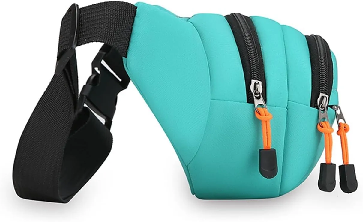 Travel bag, travel waist bag, waterproof Oxford cloth, small compartment classification, suitable for sports riding,(Earthen yellow)
