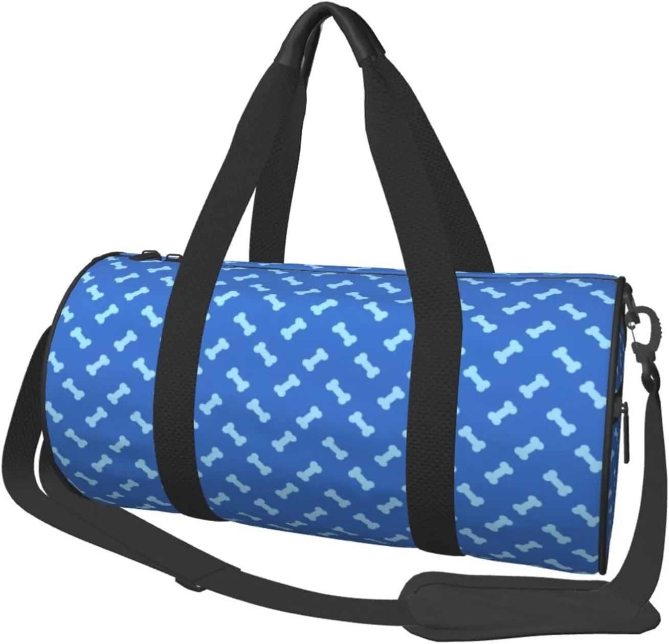 Travel Duffle Bag for Men Women, Bones Blue Duffle Bags for Sport Gym Overnight Luggage
