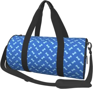 Travel Duffle Bag for Men Women, Bones Blue Duffle Bags for Sport Gym Overnight Luggage