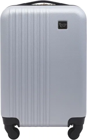 Travelers Club Cosmo Hardside Spinner Luggage, Silver, Carry-On 20-Inch