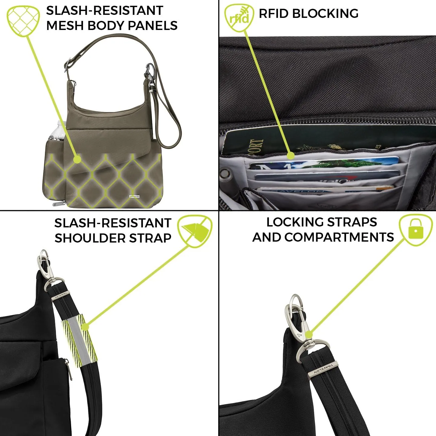 Travelon Anti-Theft Classic Messenger Bag