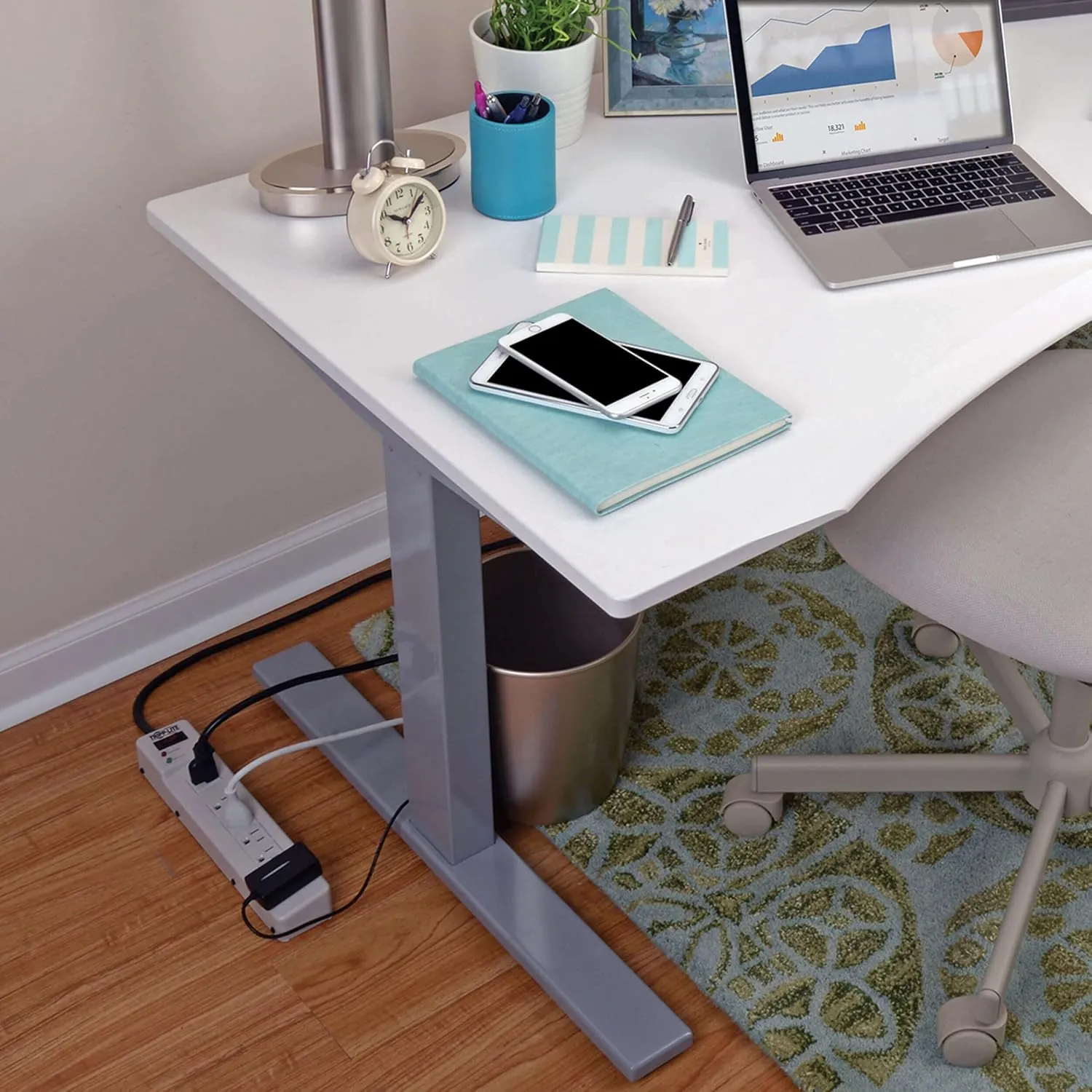 Tripp Lite 6 Right Angle Outlet Surge Protector Power Strip, 6ft Cord, Metal, TLM626, White