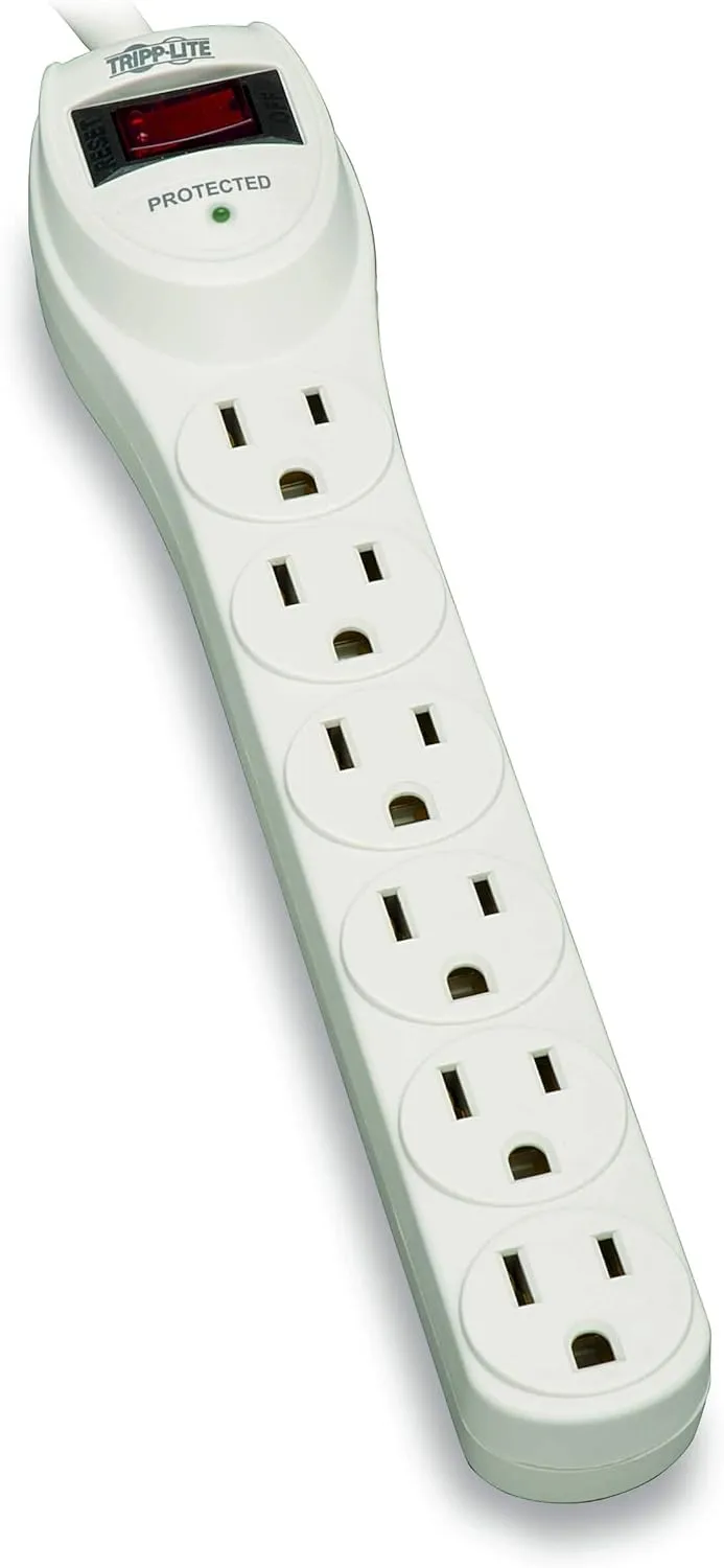 Tripp Lite Protect It! TLP602 Surge Protector 6-Outlet Home Computer 180 Joules