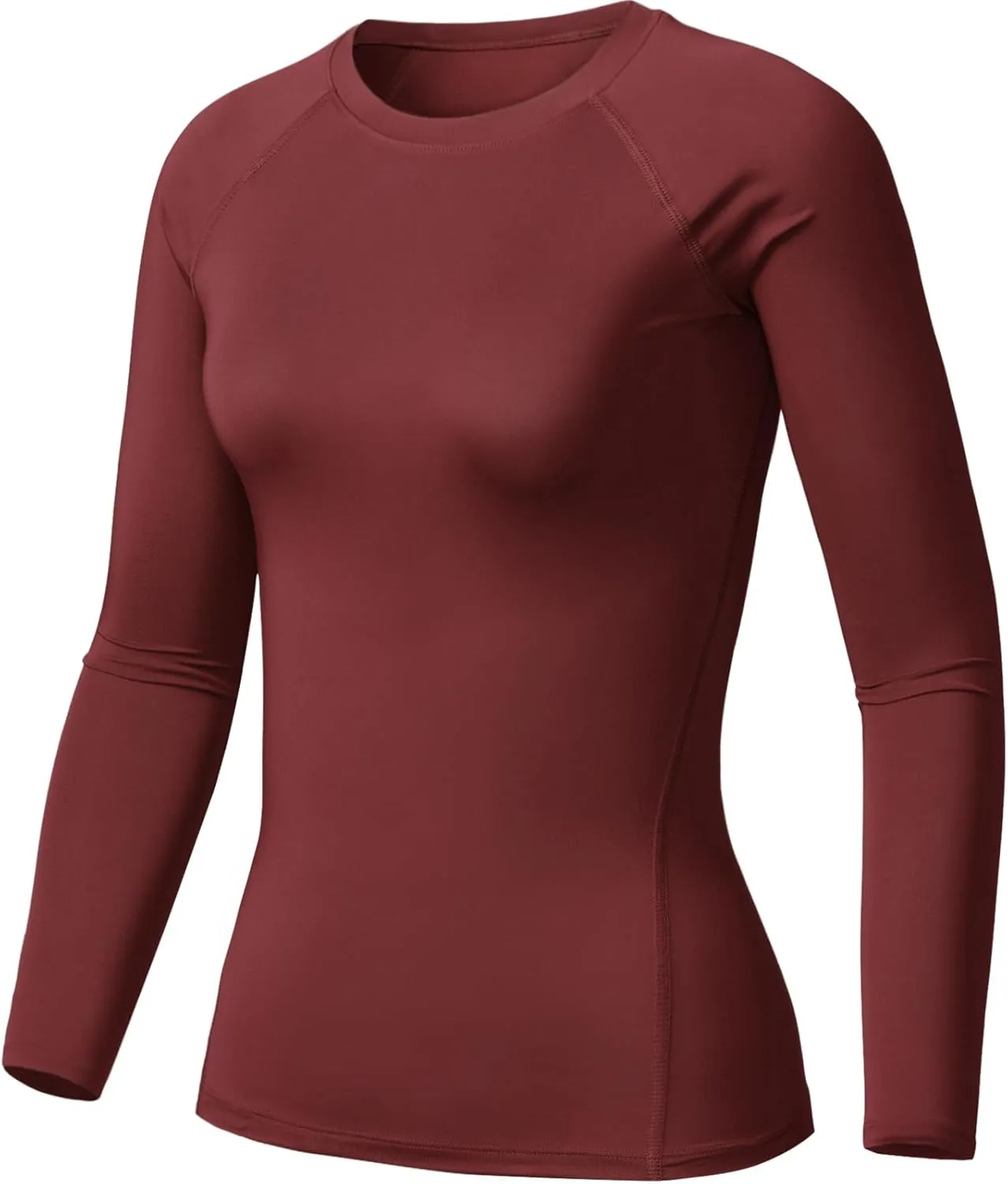 TSLA Women's Sports Compression Shirt, Cool Dry Fit Long Sleeve Workout Tops, Athletic Exercise Gym Yoga Shirts