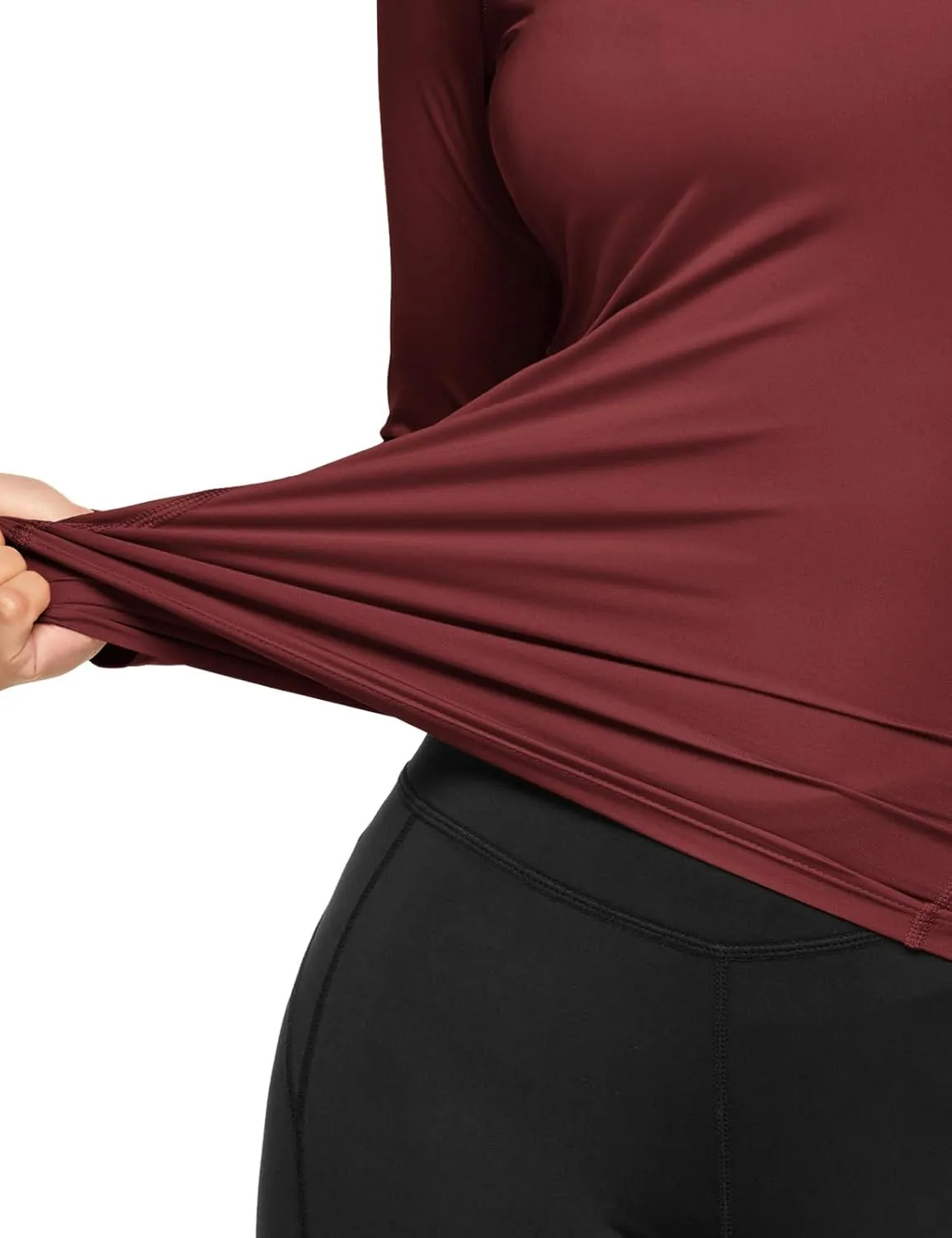 TSLA Women's Sports Compression Shirt, Cool Dry Fit Long Sleeve Workout Tops, Athletic Exercise Gym Yoga Shirts