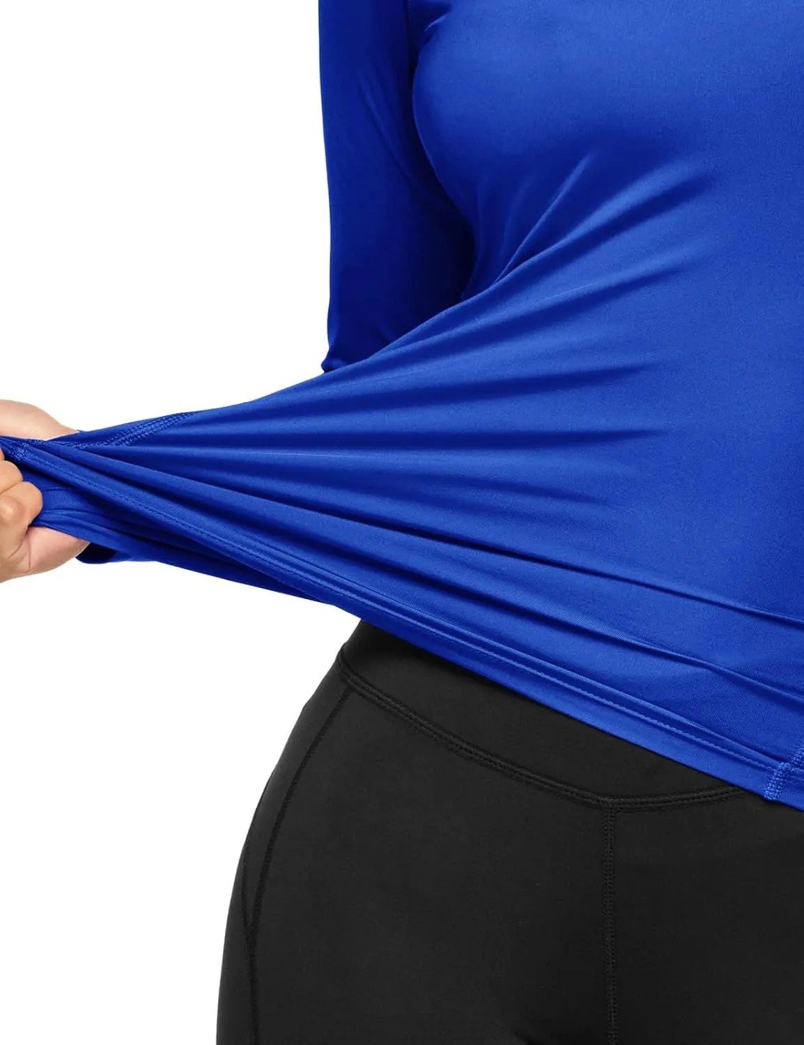 TSLA Women's Sports Compression Shirt, Cool Dry Fit Long Sleeve Workout Tops, Athletic Exercise Gym Yoga Shirts