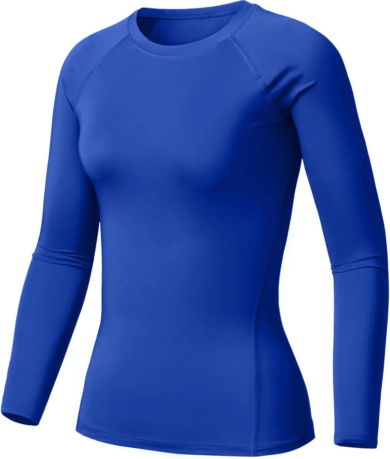 TSLA Women's Sports Compression Shirt, Cool Dry Fit Long Sleeve Workout Tops, Athletic Exercise Gym Yoga Shirts