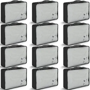 Tudomro 12 Pcs Large Packing Cubes Luggage Organizers for Suitcase Mesh Travel Organizer Bags Travel Packing Organizers for Traveling Camping Hiking