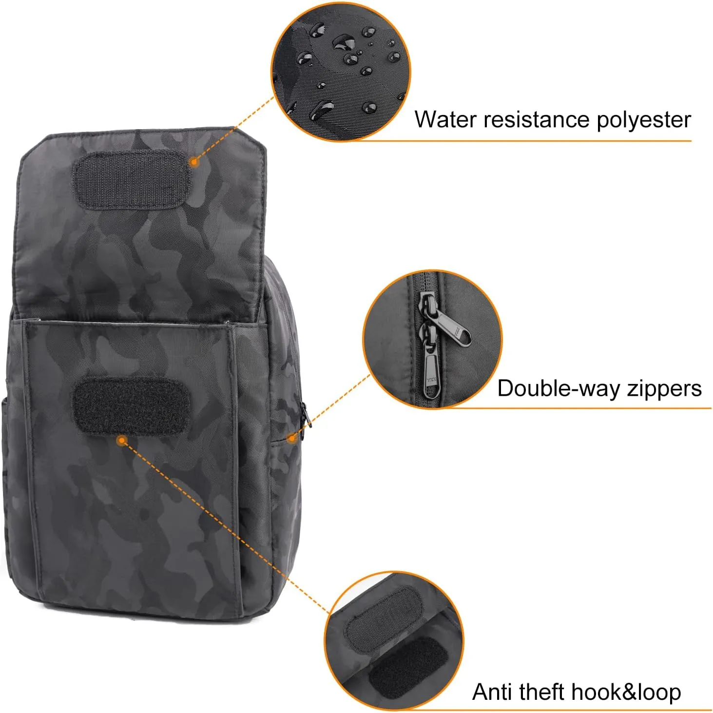 TULLIO Camera Bag Small Crossboy Purse Printing Camera Sling Chest Bag for DSLR SLR Mirrorless Camera Waterproof for Photographer Compatible with Nikon Sony