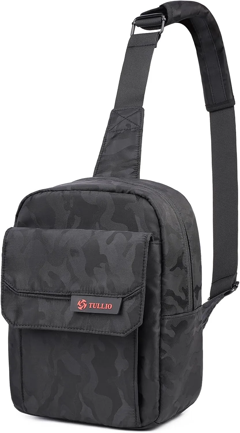 TULLIO Camera Bag Small Crossboy Purse Printing Camera Sling Chest Bag for DSLR SLR Mirrorless Camera Waterproof for Photographer Compatible with Nikon Sony