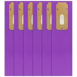 Type CC HEPA Upright Vacuum Cleaner Bags Replace Part AK1CC6H Compatible with Oreck Elevate Vacuum Models X3, X5, XL7, XL21, 2000, 3000, 4000, 8000, 9000 Series, 6 Pack, Purple