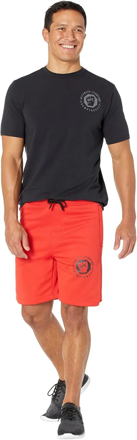 UFC Basic 8" Workout Shorts – Fitness Wear for Men – 100% Polyester – Side Pockets – Sublimated Graphics