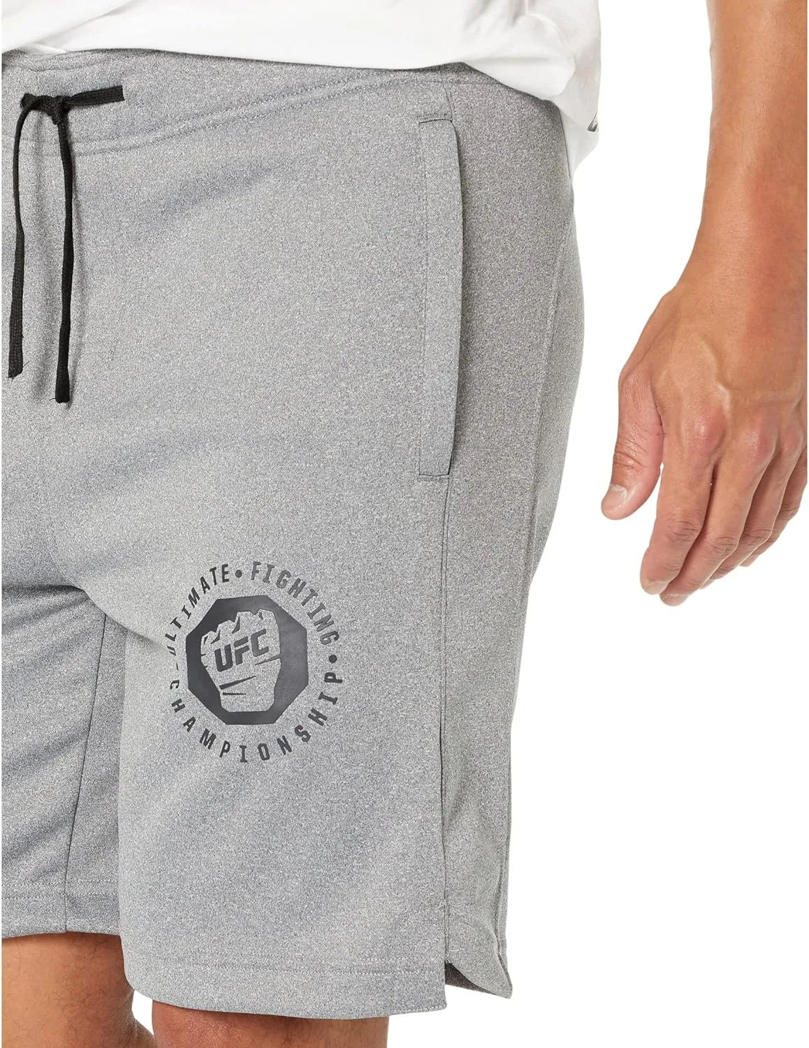 UFC Basic 8" Workout Shorts – Fitness Wear for Men – 100% Polyester – Side Pockets – Sublimated Graphics