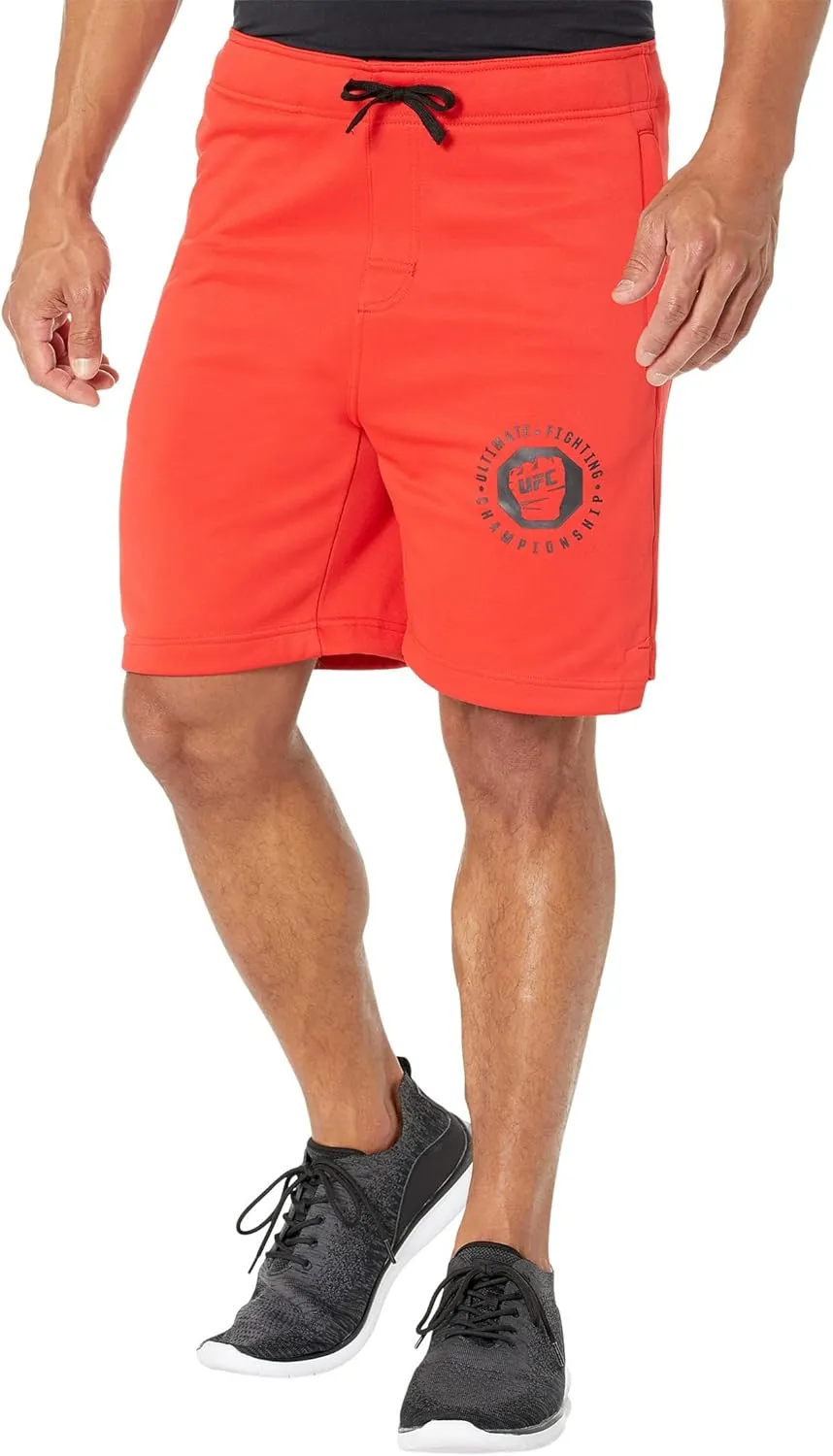 UFC Basic 8" Workout Shorts – Fitness Wear for Men – 100% Polyester – Side Pockets – Sublimated Graphics