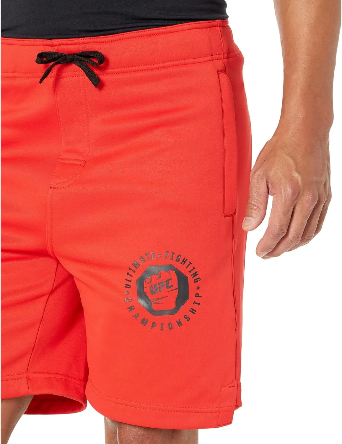 UFC Basic 8" Workout Shorts – Fitness Wear for Men – 100% Polyester – Side Pockets – Sublimated Graphics