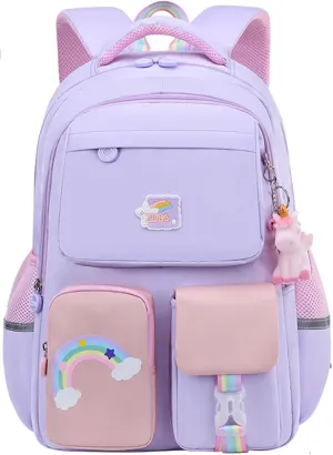 Unicorn Backpack for Girls Rainbow School Bag Cute Student Laptop Backpacks Casual Durable Travel Bags