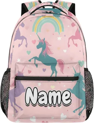 Unicorn Star Silhouettes Pattern Print Large Backpack Fashion Travel Backpacks for Business Women Men Casual Laptop Bag Waterproof Lightweight Shoulder Bags 16in