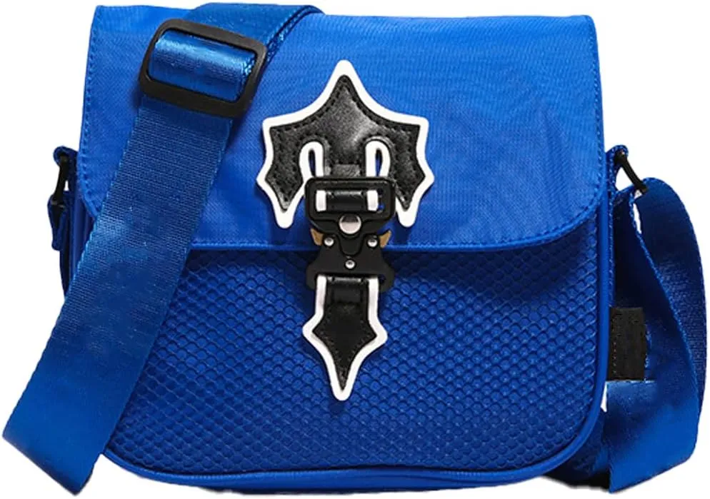 Unisex Compact Crossbody Bag with Mesh Panel & Adjustable Strap, Lightweight Oxford Fabric, 3L Capacity for Daily