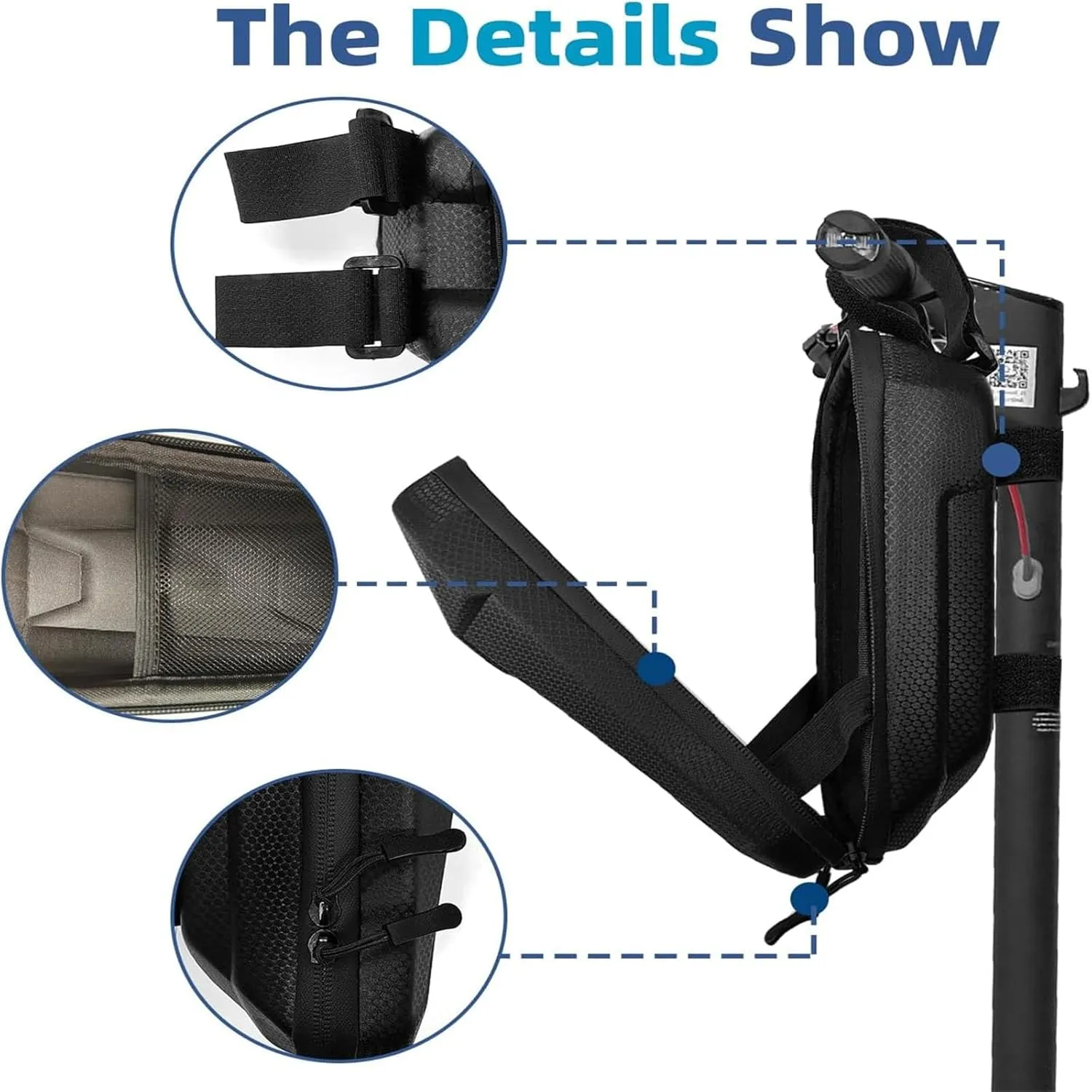 Universal Scooter Bag, Waterproof Storage Bag, Electric Scooter Handlebar Bag for Carrying Charger Tools Repair Tools/Large Capacity/Portable (3L)