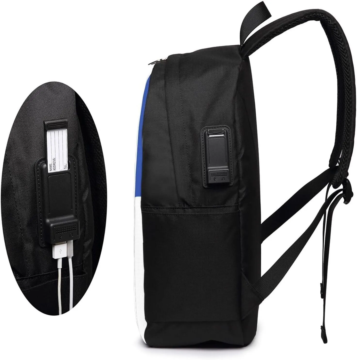 Uruguay Uruguayan Flag Laptop Backpacks Travel Backpack Casual Business Daypack Sport Rucksack Computer Bag Fits up to 17 Inch Notebook with USB Port