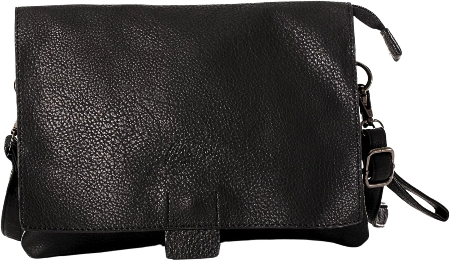 Vegan Leather Crossbody Shoulder Bag for Women – Medium Messenger Purse with Wristlet & Adjustable Strap – Tammy