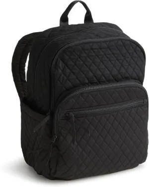 Vera Bradley Women's Premium Cotton Large Bancroft Backpack, Moonless Night, One Size