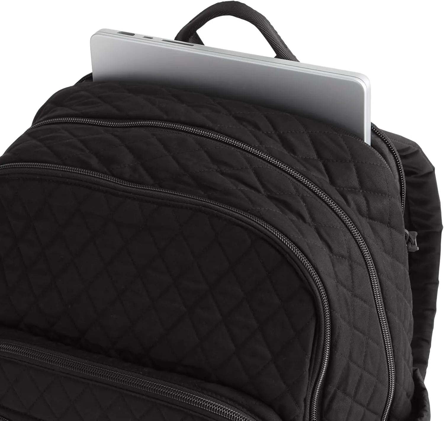 Vera Bradley Women's Premium Cotton Large Bancroft Backpack, Moonless Night, One Size