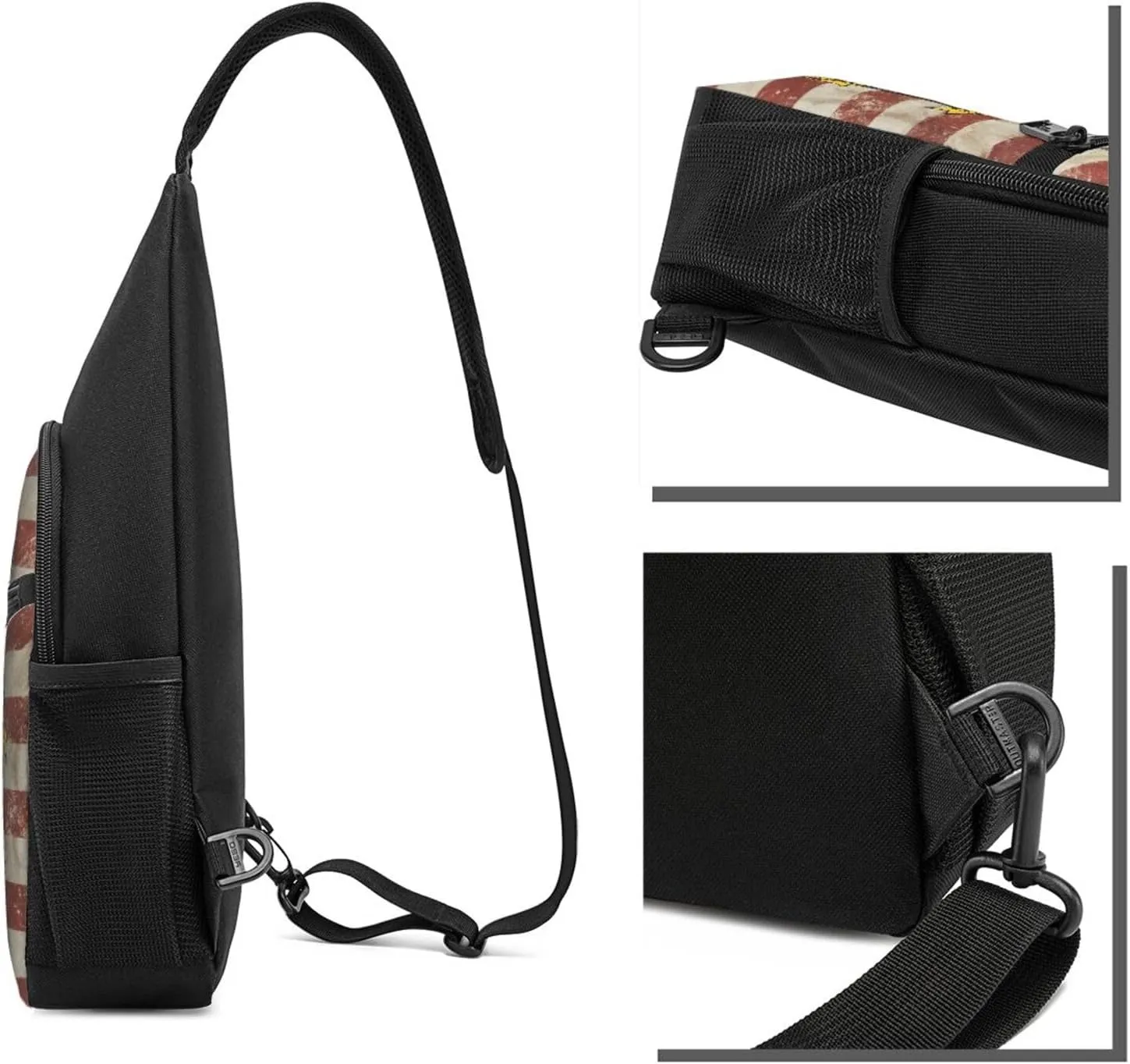 VFA-103 Fear The Bones Jolly Rogers Sling Bag Crossbody Backpack Shoulder Casual Daypack Bags for Men