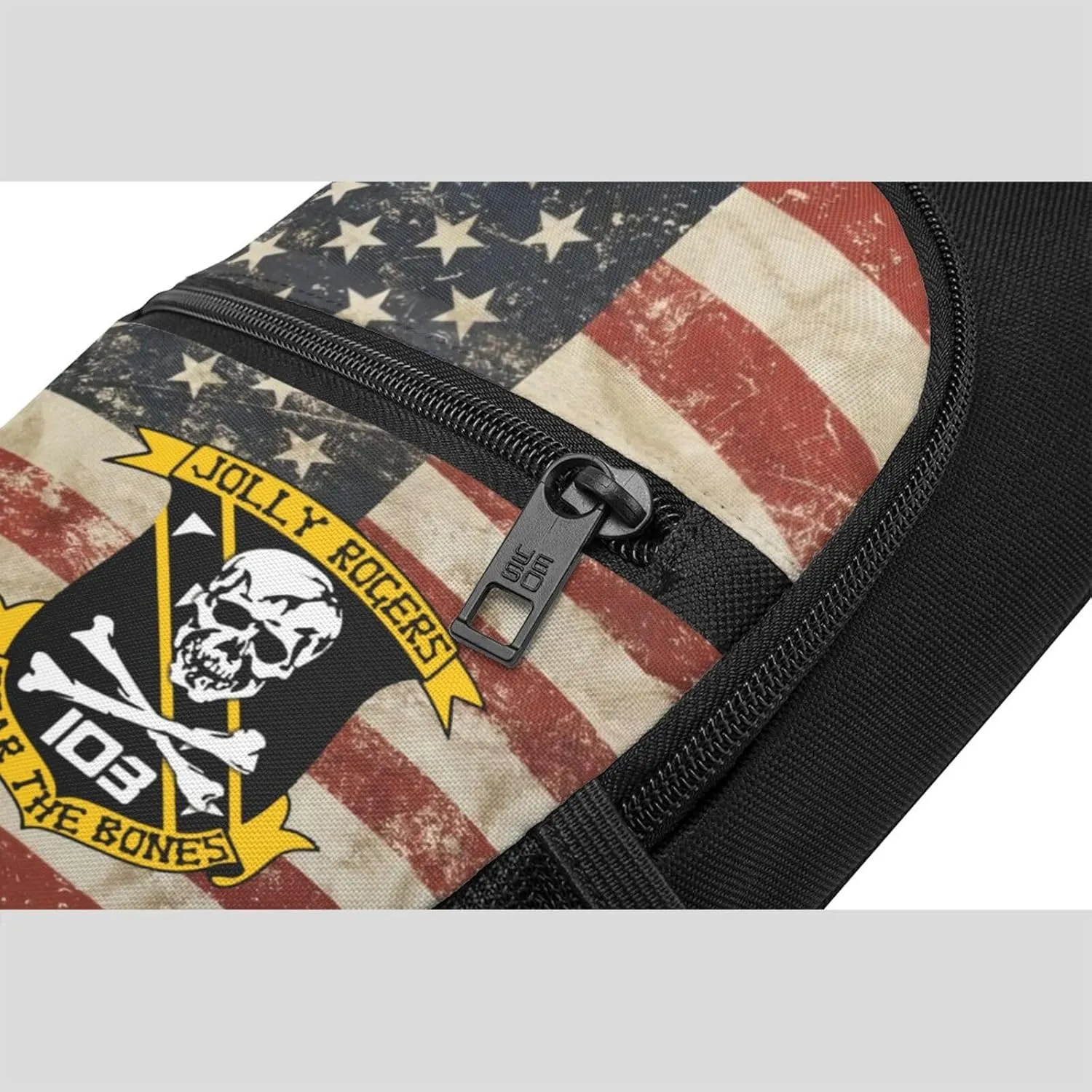 VFA-103 Fear The Bones Jolly Rogers Sling Bag Crossbody Backpack Shoulder Casual Daypack Bags for Men