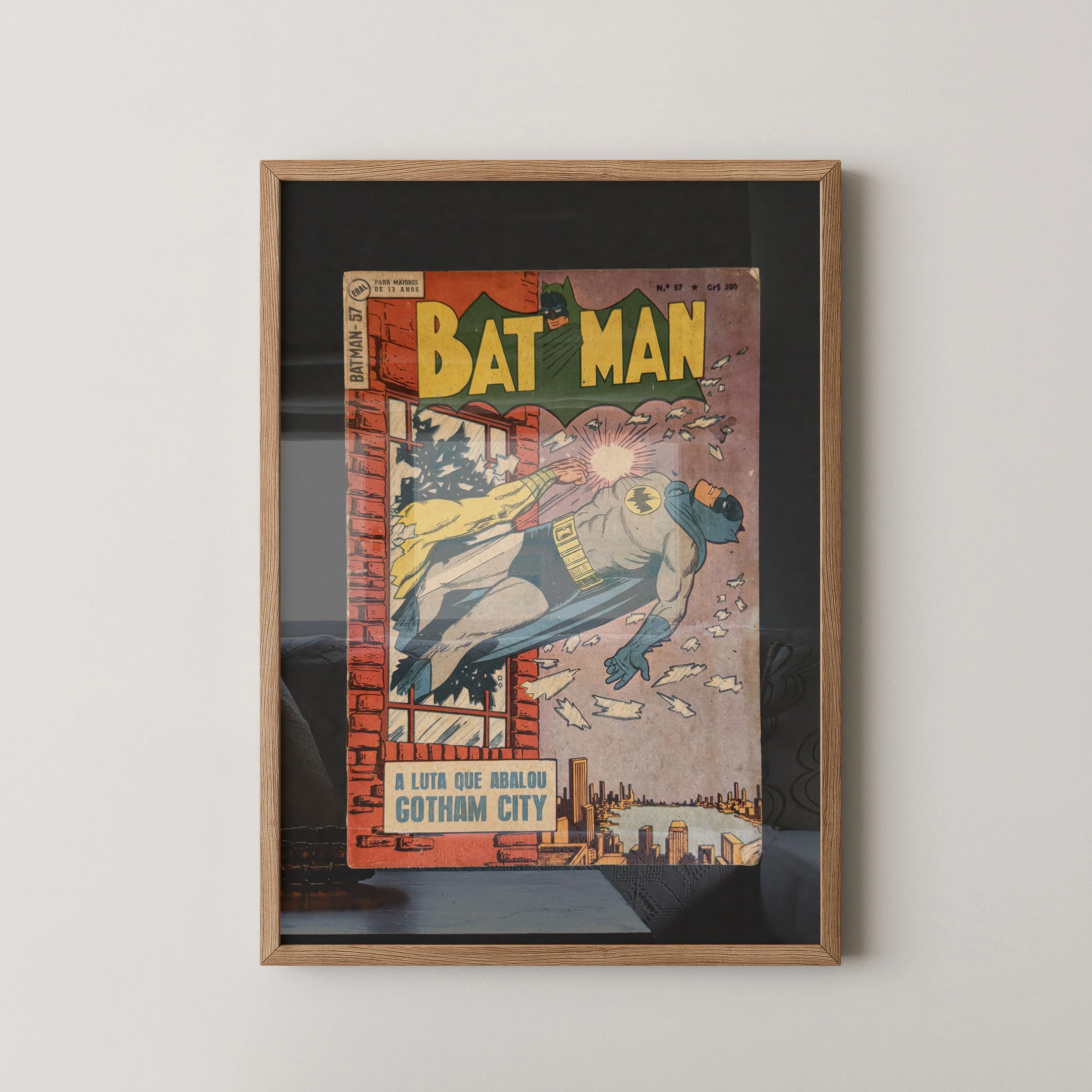Vintage 1960's Brazilian Portuguese Batman No. 57 Comic Book