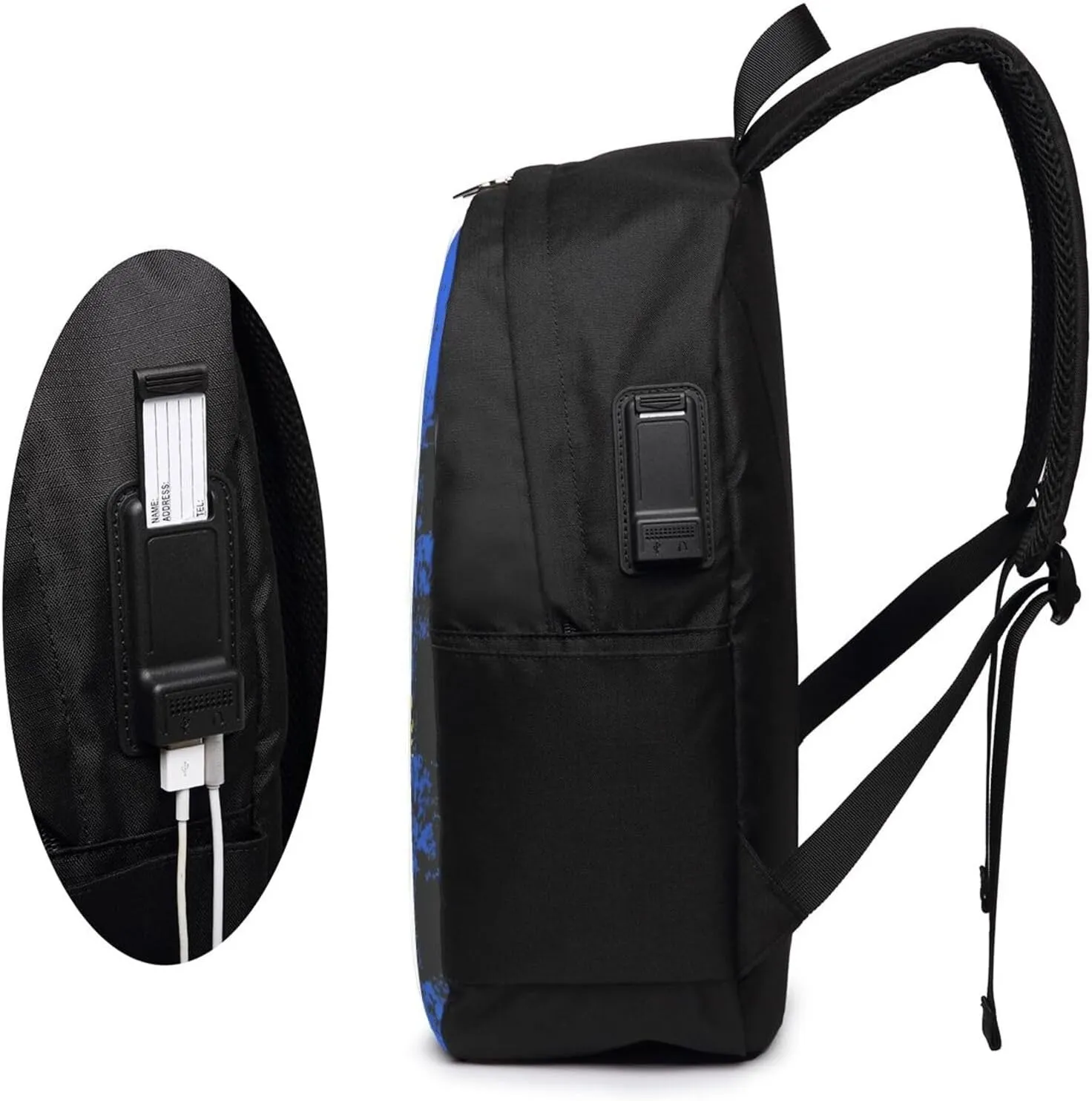 Vintage British Virgin Islands Flag Laptop Backpacks Travel Backpack Casual Business Daypack Sport Rucksack Computer Bag Fits up to 17 Inch Notebook with USB Port