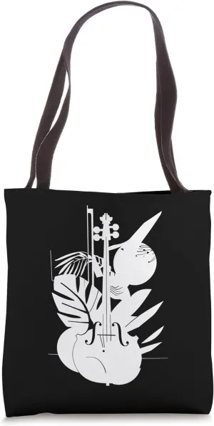 Violin Comic Look Fiddler Tote Bag