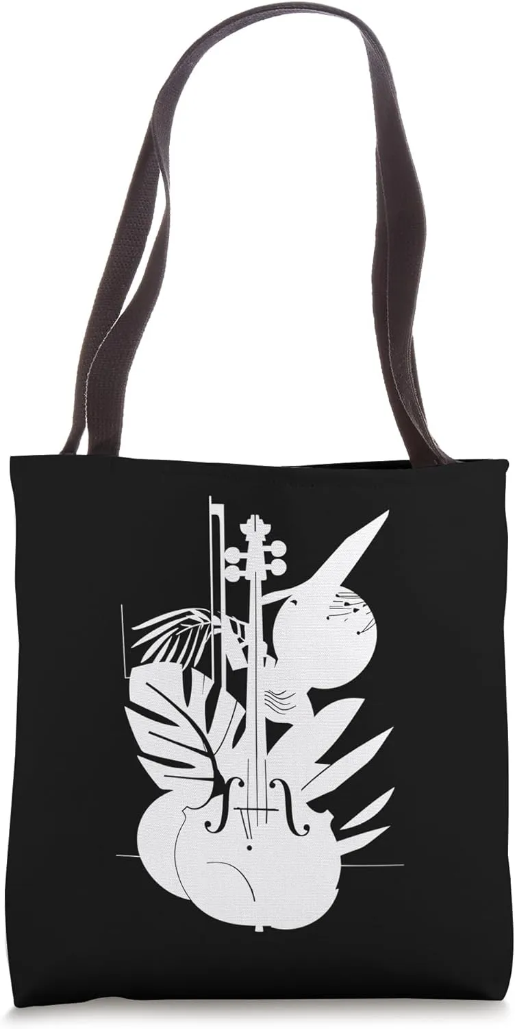 Violin Comic Look Fiddler Tote Bag
