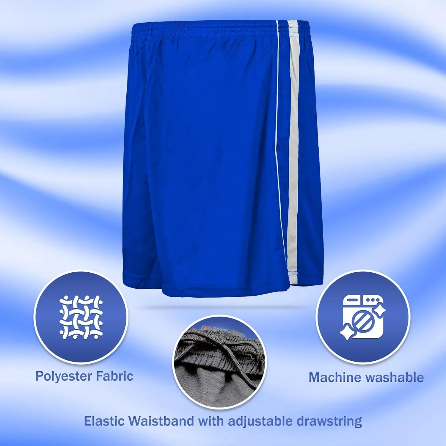 Vizari Athletic Shorts for Youth | Breathable Polyester Perfect for Soccer, Gym, Running, and Sports Play
