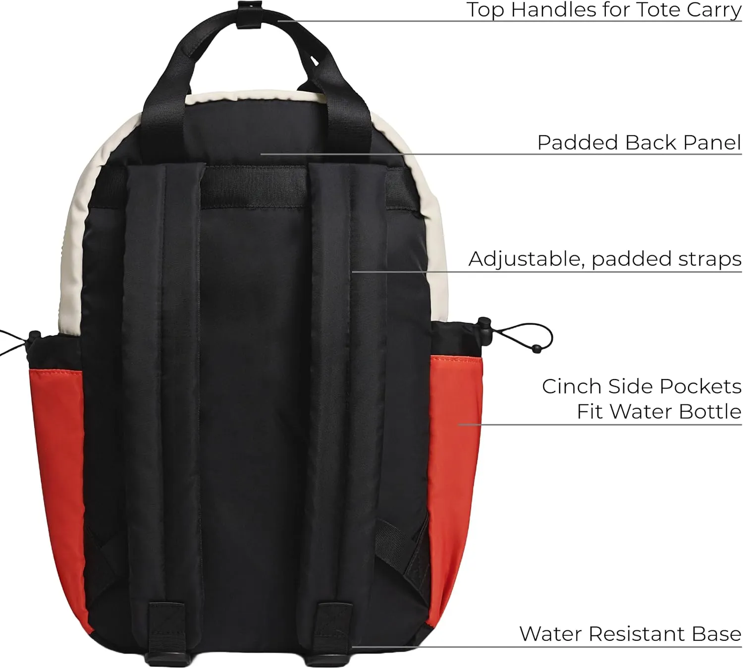 VOORAY 19L Katie Backpack, Large - Travel, Gym & Sports Backpack, Camel Color Block