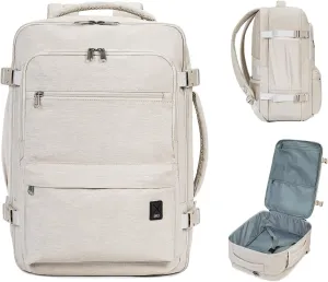 WANDF Travel Backpack For Spirit Airlines Personal Item Bag 18x14x8 with Wet Pocket, 17 Inch Laptop Backpack for Men Women（White）