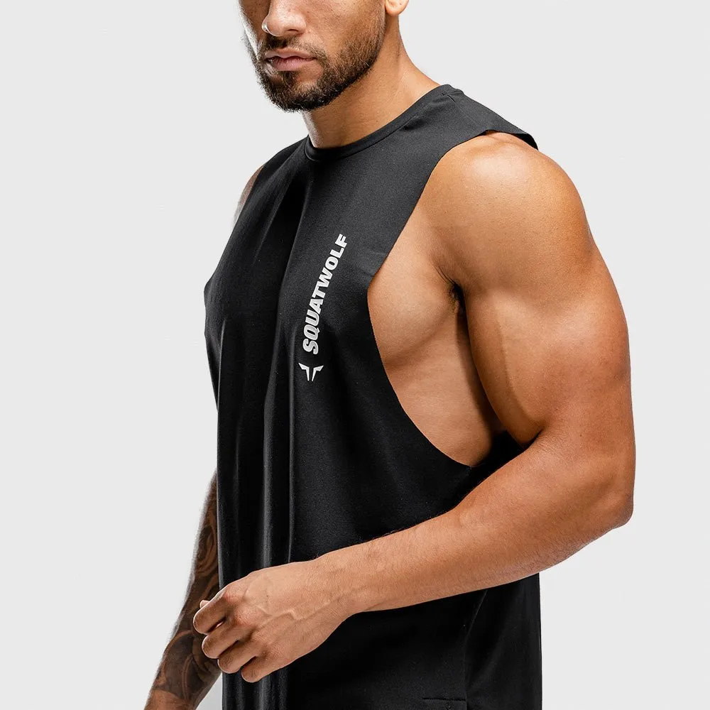 Warrior Cut-Off Stringer - Black