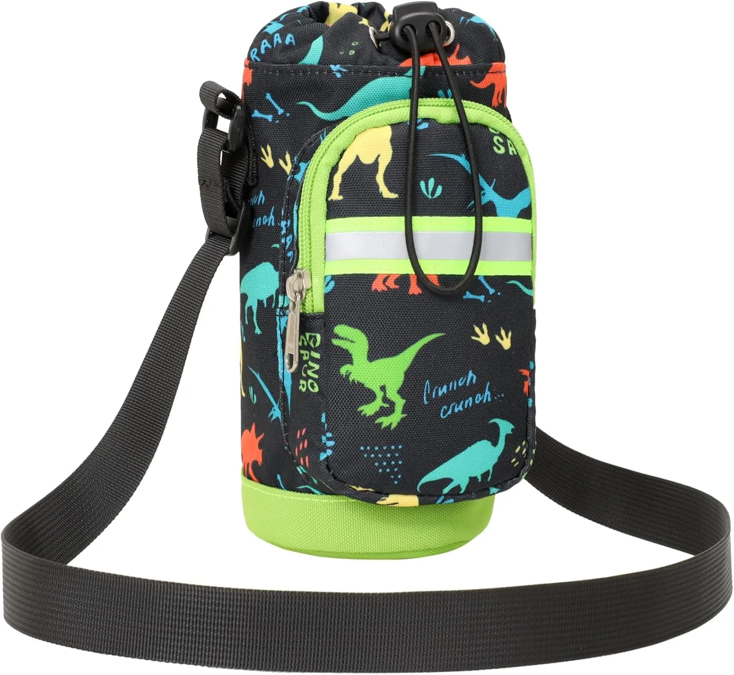 Water Bottle Carrier for Kids - Water Bottle Holder with Strap, Boys Girls Water Bottle Sling Bag for 10/12/14/16/18Oz Water Bottles Walking Hiking Camping (Height 8" Diameter 3.5")