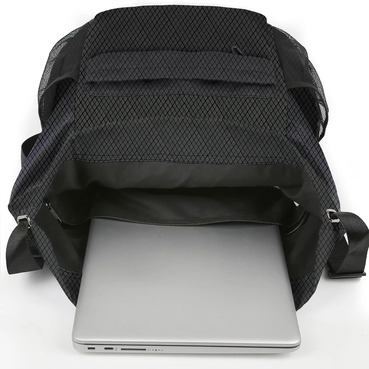 Waterproof Drawstring Backpack Sports Gym Sackpack with Mesh Pocket String Cinch Beach Bag for Men Women