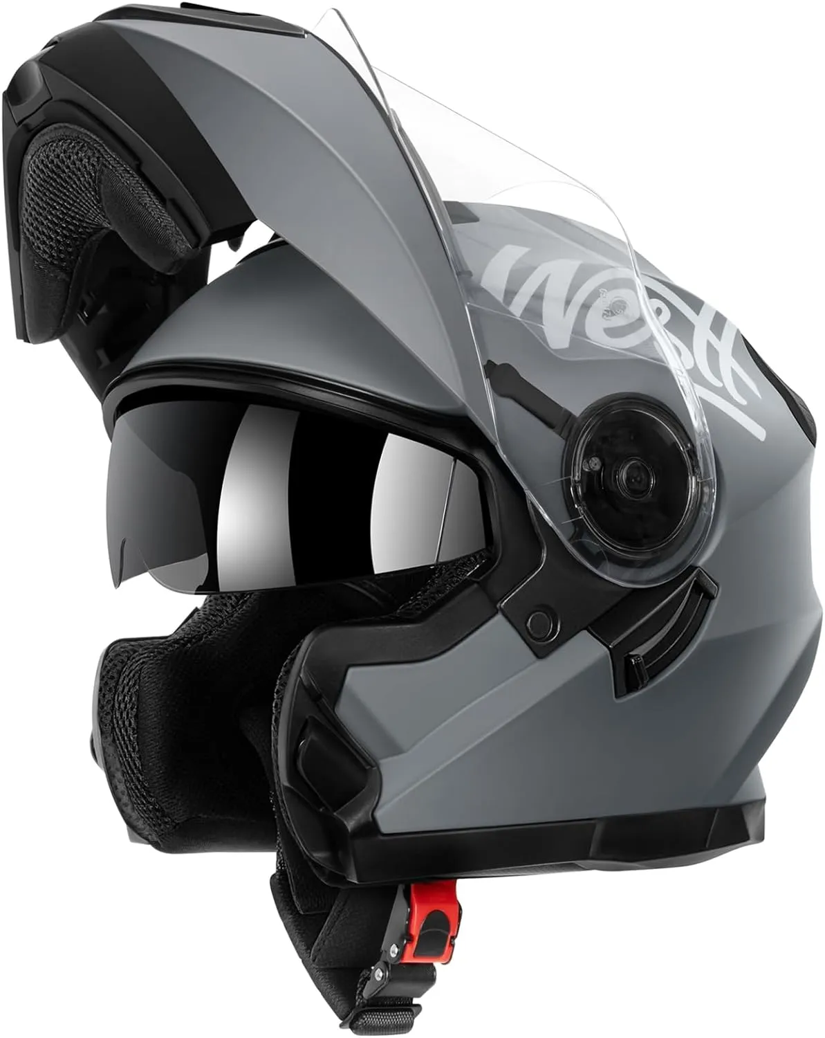 Westt Motorcycle Modular Helmets - Full Face Motorcycle Helmet with Flip up Dual Visor, DOT Approved Open Face Modular Helmets for Adults Motorcycle, Men Women Helmet for Motorbike Street Bikes ATV