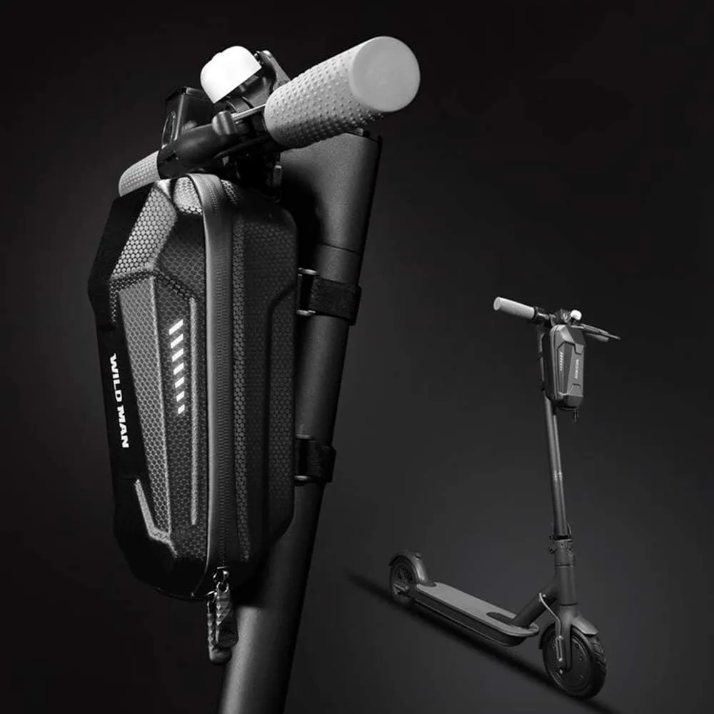 WILD MAN Hard Shell Waterproof Scooter Storage Bag for Kick Scooters Folding Bike (3L)