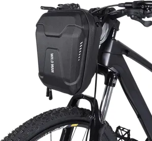 WILD MAN Quick Release 3L Hard Shell Rainproof Scooter Storage Bag for Kick Scooters Folding Bike Kick Board Handlebar Bag MTB (E8)